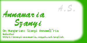 annamaria szanyi business card